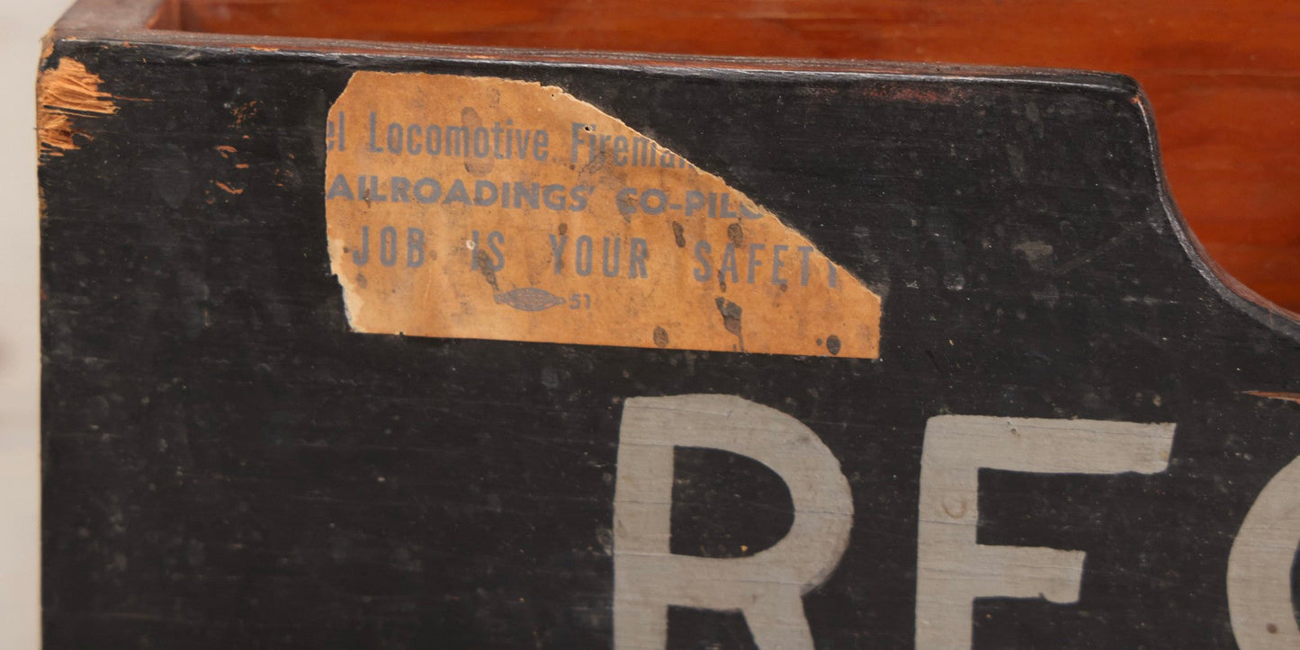 Lot 194 - Antique Railroad Wall-Mounted Document And Order Holder With Hand-Painted Lettering “Recap / Special Orders,” Reported Erie Railroad Station Use, Washingtonville, New York