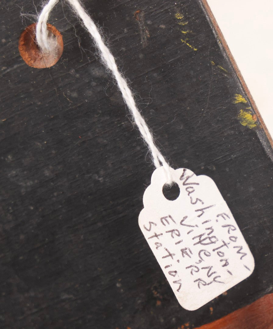 Lot 194 - Antique Railroad Wall-Mounted Document And Order Holder With Hand-Painted Lettering “Recap / Special Orders,” Reported Erie Railroad Station Use, Washingtonville, New York