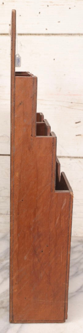 Lot 194 - Antique Railroad Wall-Mounted Document And Order Holder With Hand-Painted Lettering “Recap / Special Orders,” Reported Erie Railroad Station Use, Washingtonville, New York