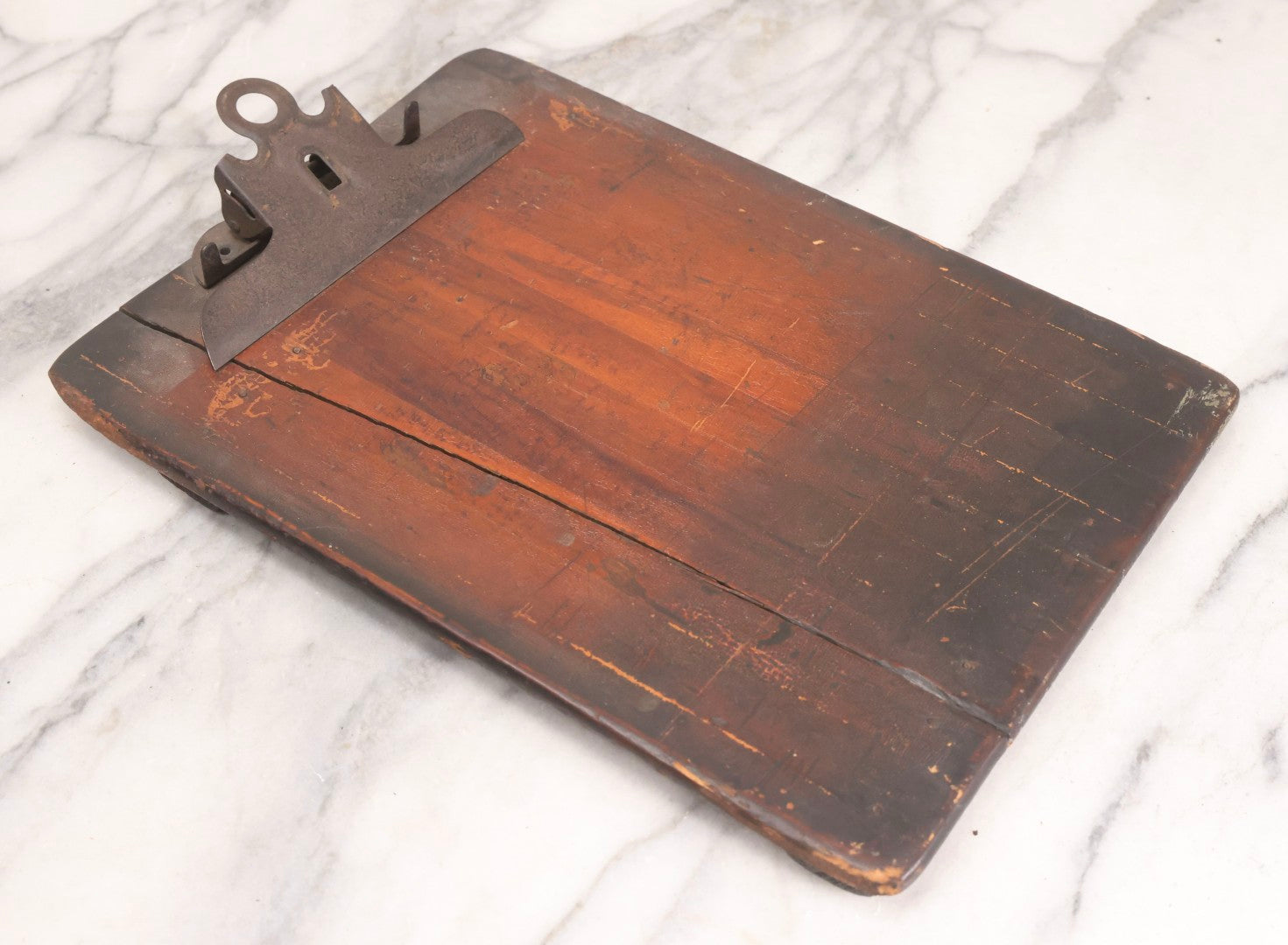 Lot 195 - Antique Wooden Clipboard With Early Metal Spring Clip, Industrial And Office Use, Early 20th Century