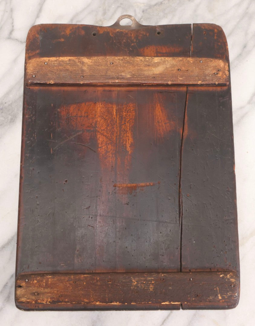 Lot 195 - Antique Wooden Clipboard With Early Metal Spring Clip, Industrial And Office Use, Early 20th Century
