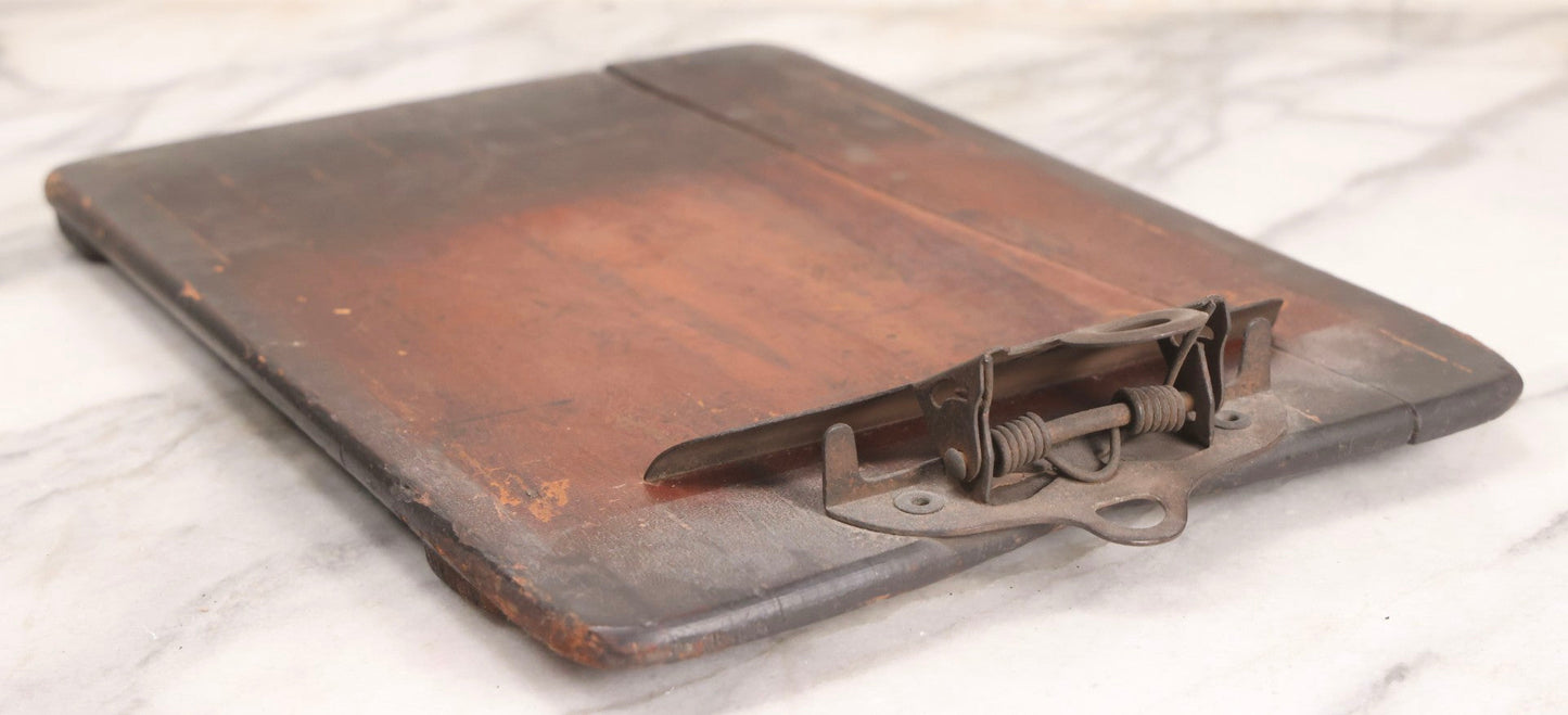 Lot 195 - Antique Wooden Clipboard With Early Metal Spring Clip, Industrial And Office Use, Early 20th Century