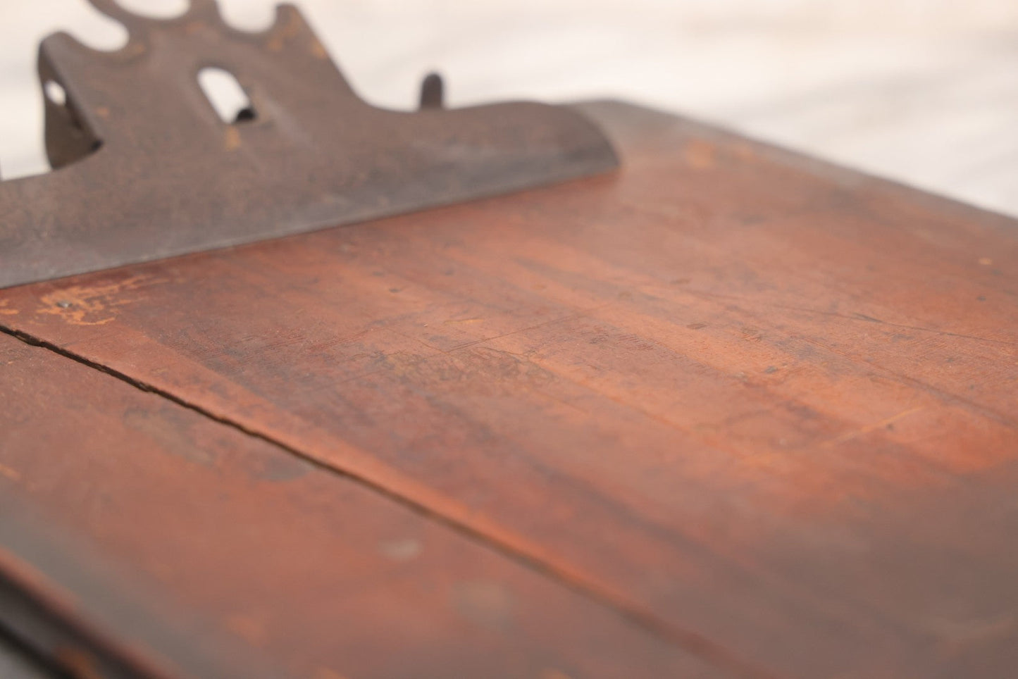 Lot 195 - Antique Wooden Clipboard With Early Metal Spring Clip, Industrial And Office Use, Early 20th Century