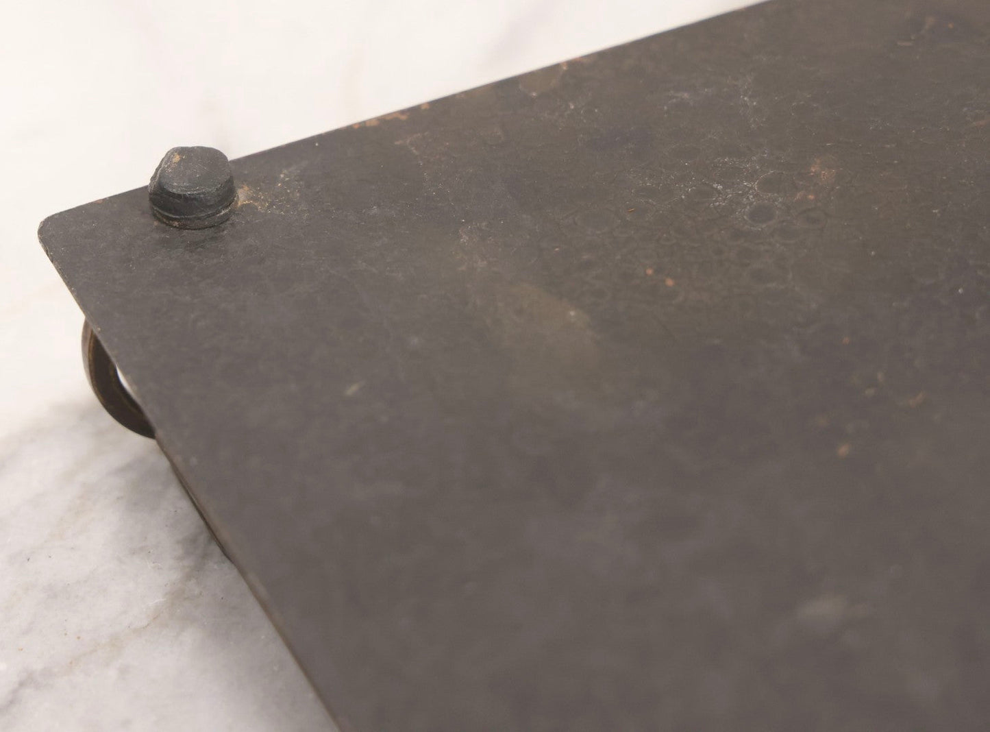 Lot 196 - Antique “Executives” 3-In-1 Desk Calendar Pad Holder With Ornate Brass And Metal Stand, Patented And Manufactured By B. E. Lawrence & Co., Chicago