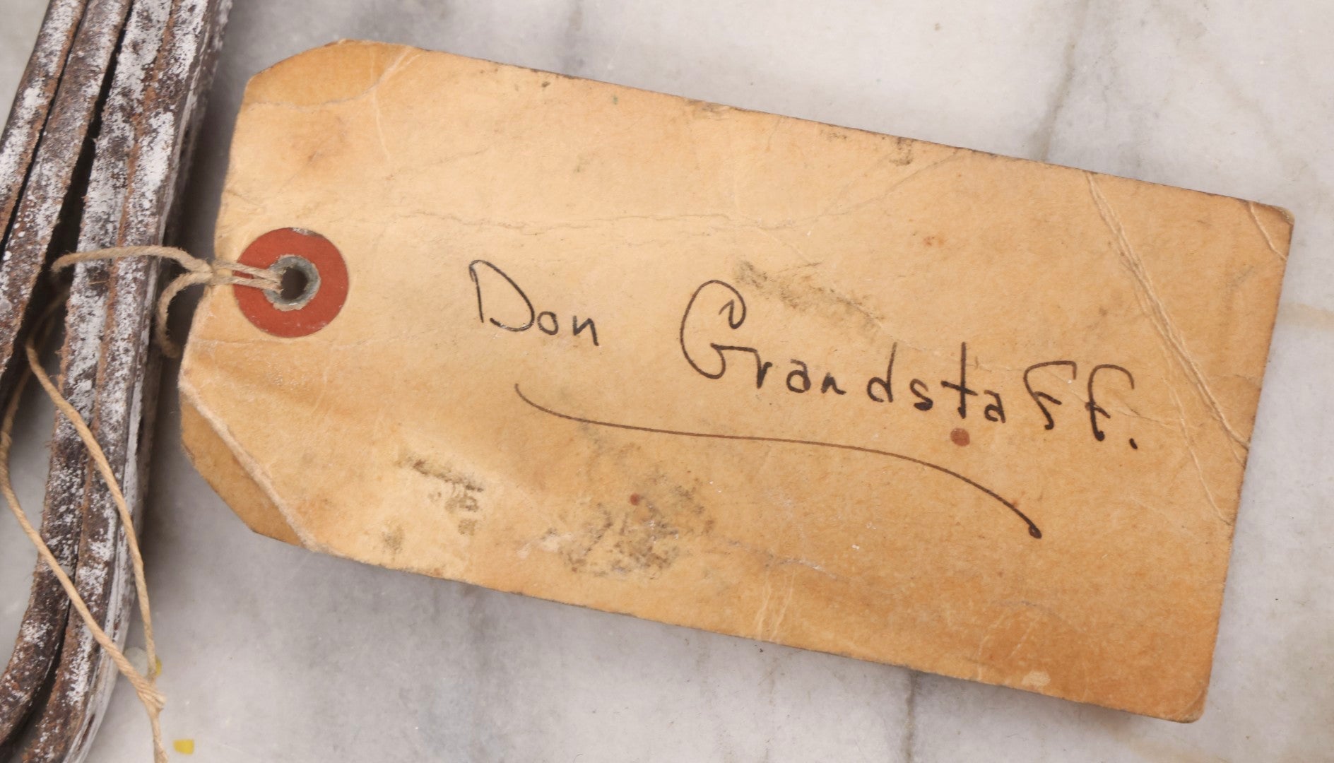 Lot 198 - Vintage Bell System Lineman's Leather Safety Belt Pole Strap, Attributed To Don Grandstaff