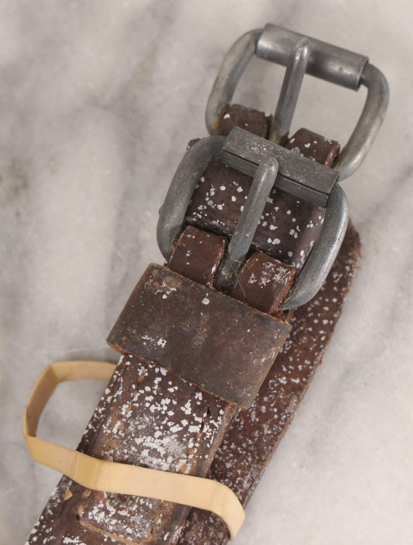 Lot 198 - Vintage Bell System Lineman's Leather Safety Belt Pole Strap, Attributed To Don Grandstaff