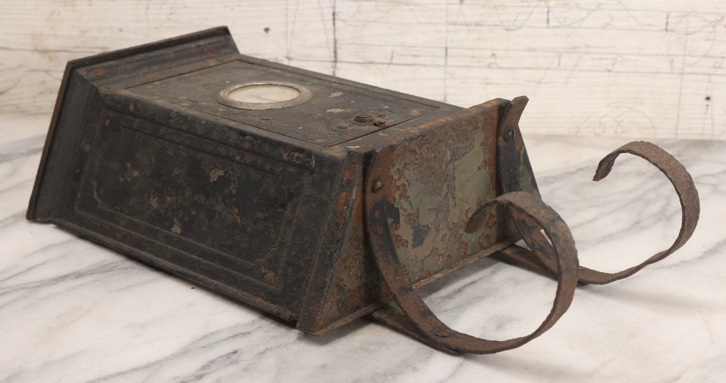 Lot 199 - Antique "Tudor Mailtainer" Metal Mailbox With Thermometer, Manufactured By P.N. Co., Fulton, Illinois, Early 20th Century