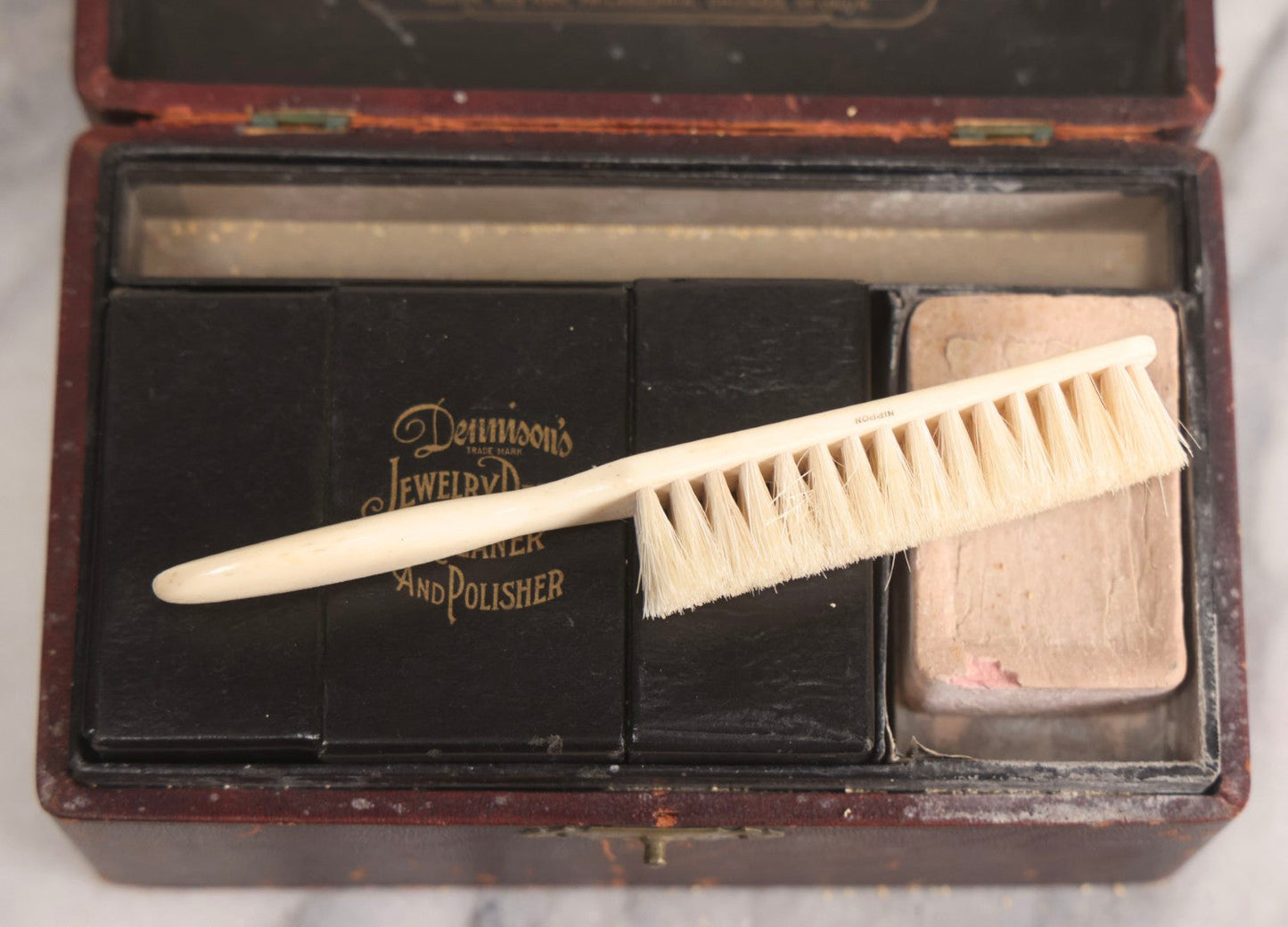 Lot 208 - Antique Dennison's Jewelry Cleaning Outfit In Original Labeled Box With Contents And Printed Directions, Dennison Manufacturing Co., Early 20th Century