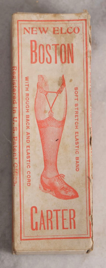 Lot 209 - Antique New Elco “Boston Garter” Box, George Frost Co., Boston, Massachusetts, Circa 1904, Baby Blue, Repurposed As Pin Box