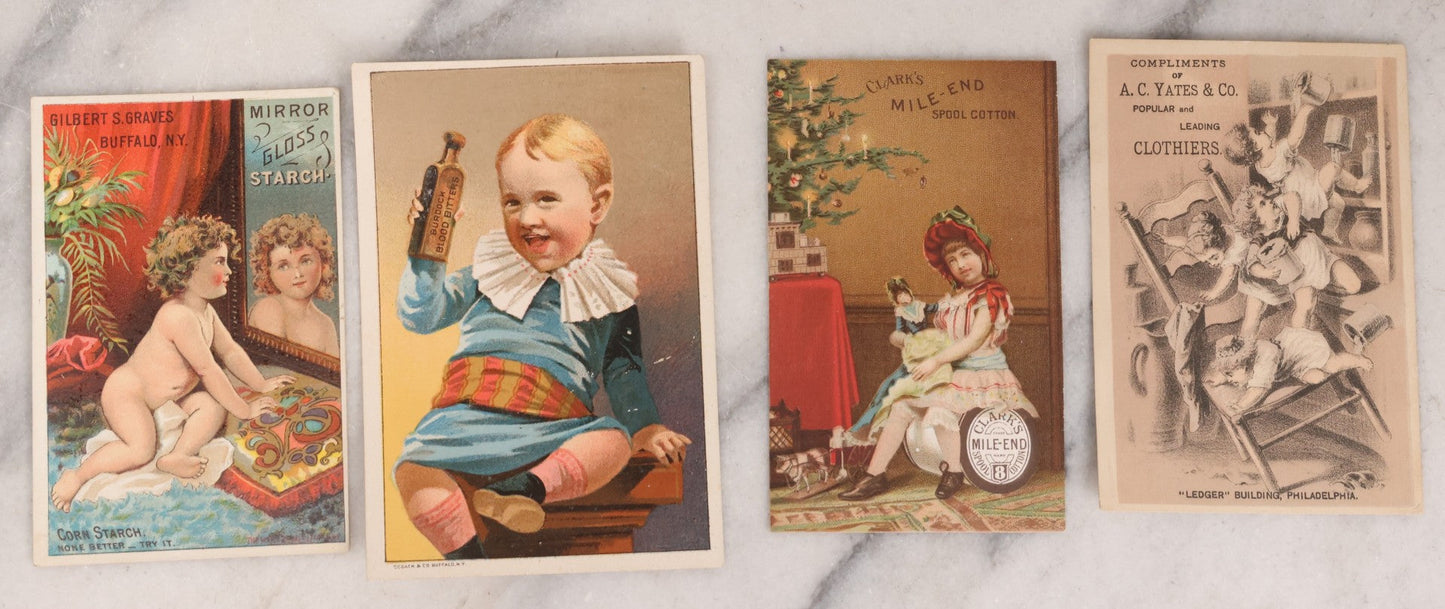 Lot 216 - Grouping Of 50+ Antique Lithographed Trade Cards, Die Cuts, And Advertising Ephemera Scraps, Late 19th To Early 20th Century