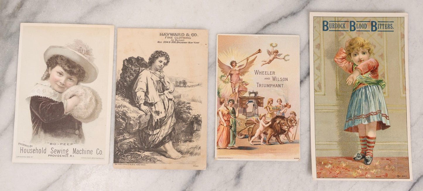 Lot 216 - Grouping Of 50+ Antique Lithographed Trade Cards, Die Cuts, And Advertising Ephemera Scraps, Late 19th To Early 20th Century