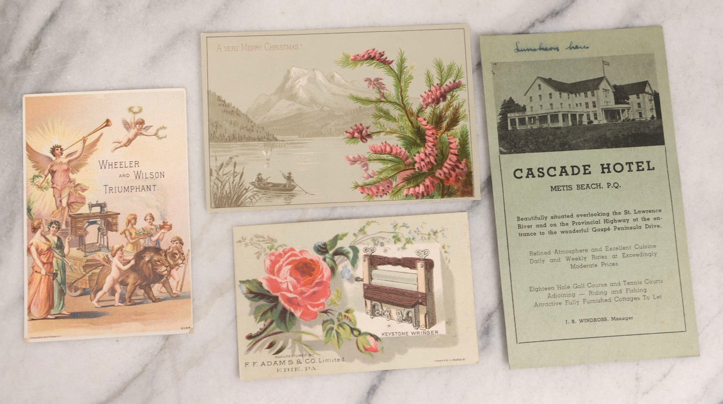 Lot 216 - Grouping Of 50+ Antique Lithographed Trade Cards, Die Cuts, And Advertising Ephemera Scraps, Late 19th To Early 20th Century