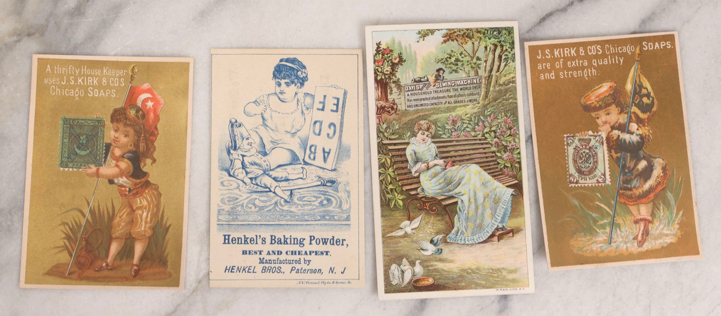 Lot 216 - Grouping Of 50+ Antique Lithographed Trade Cards, Die Cuts, And Advertising Ephemera Scraps, Late 19th To Early 20th Century