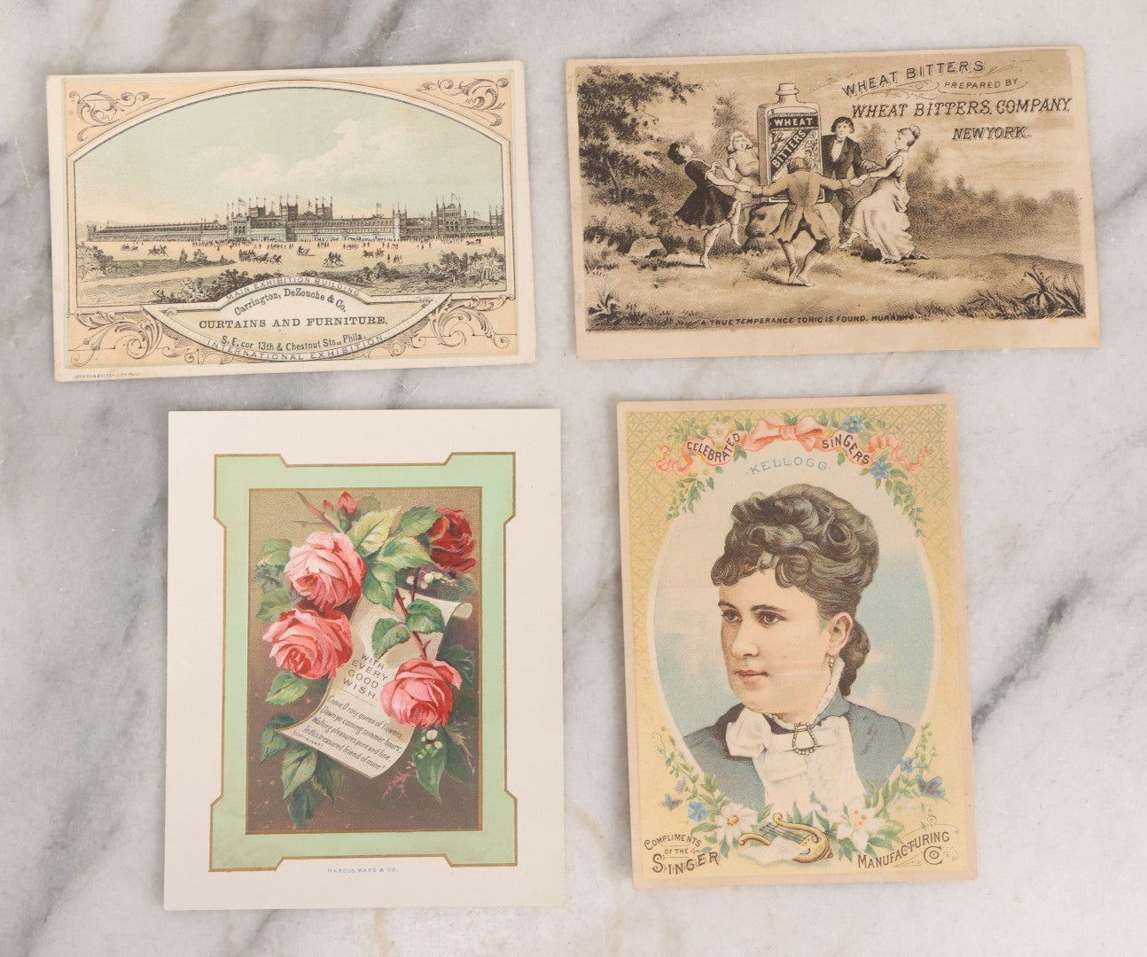Lot 216 - Grouping Of 50+ Antique Lithographed Trade Cards, Die Cuts, And Advertising Ephemera Scraps, Late 19th To Early 20th Century