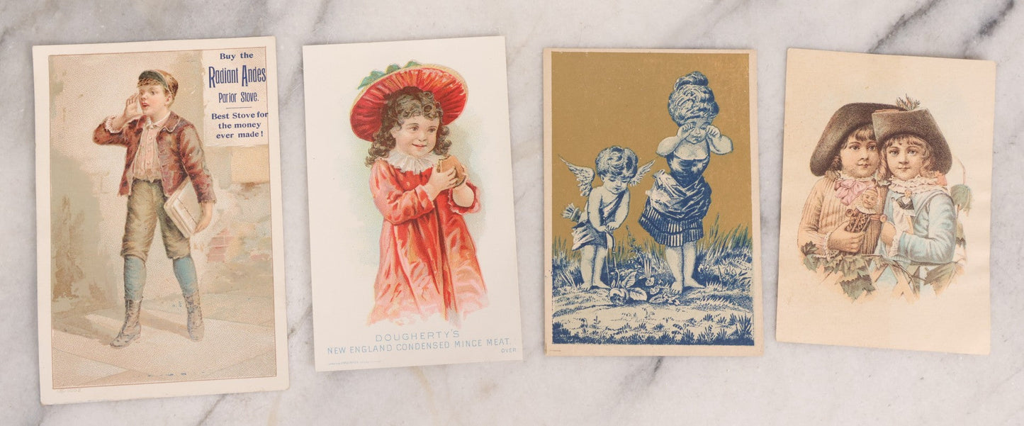 Lot 216 - Grouping Of 50+ Antique Lithographed Trade Cards, Die Cuts, And Advertising Ephemera Scraps, Late 19th To Early 20th Century