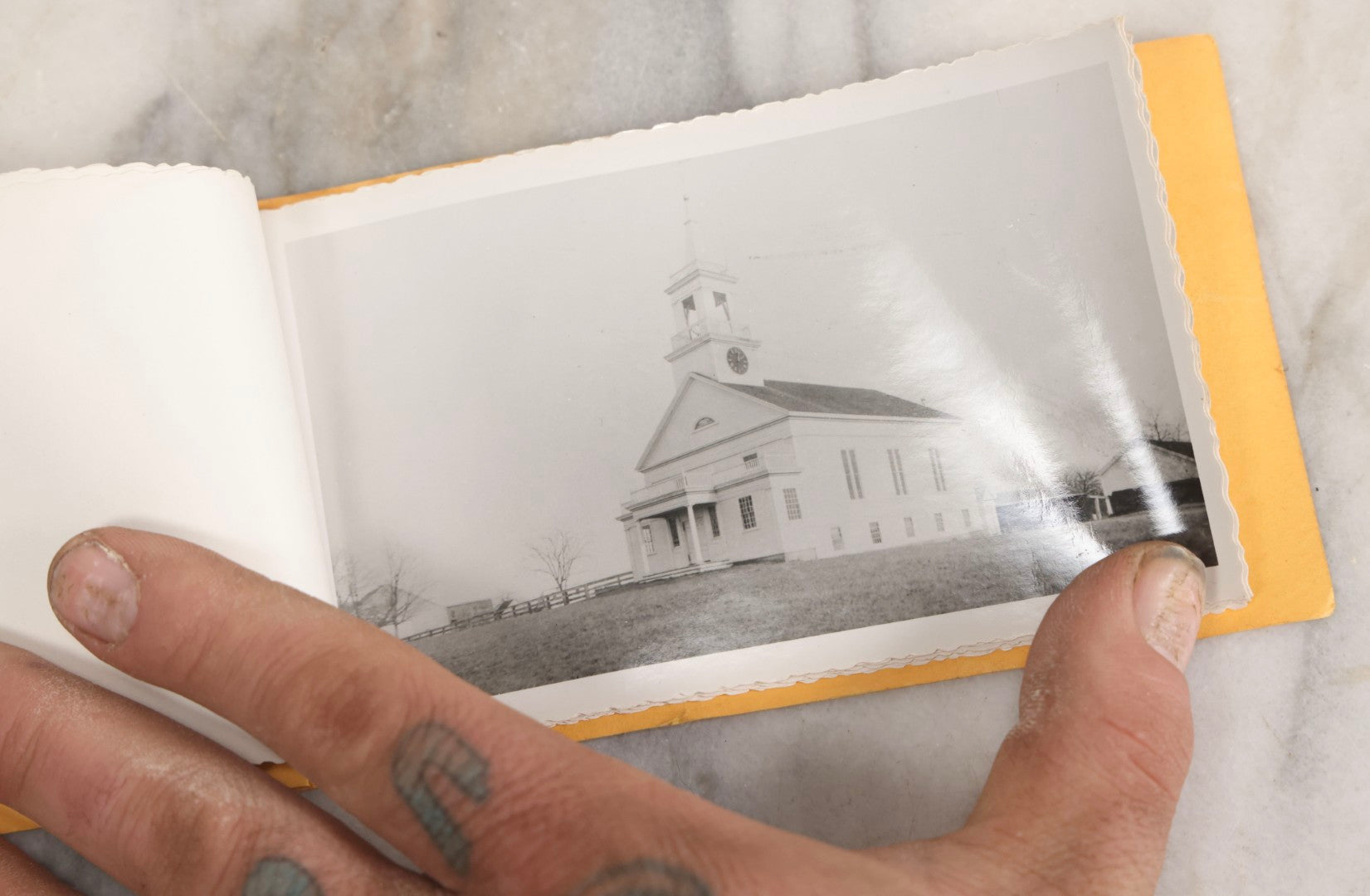 Lot 220 - Antique Photo Album Of Rye, New Hampshire Meeting Houses And 1959 Fire, “Memories Of The Rye Meeting Houses,” With Nine Original Snapshots