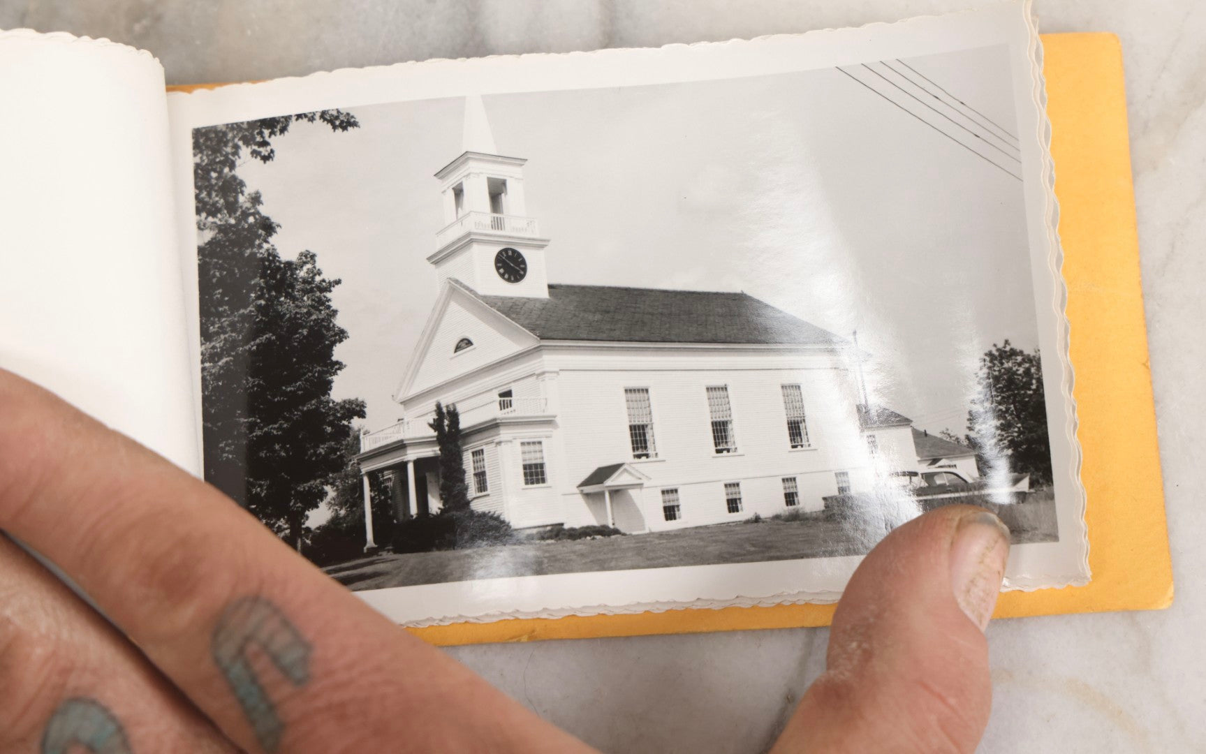 Lot 220 - Antique Photo Album Of Rye, New Hampshire Meeting Houses And 1959 Fire, “Memories Of The Rye Meeting Houses,” With Nine Original Snapshots