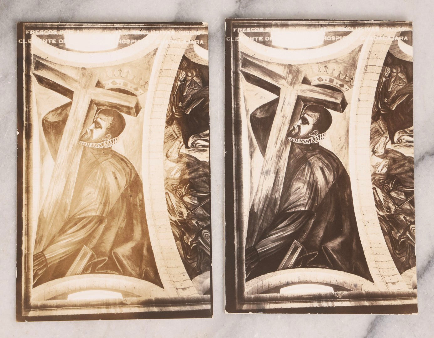 Lot 227 - Grouping Of 10 Vintage Souvenir Photo Postcards Depicting Murals By José Clemente Orozco At The Government Palace, Guadalajara, Mexico