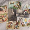 Lot 229 - Grouping Of Eight Antique And Vintage Cat-Themed Postcards Including Photographic Cards By The Rotograph Co., New York And Illustrated Anthropomorphic Cat Cards By Max Kunzli, Zürich, Switzerland