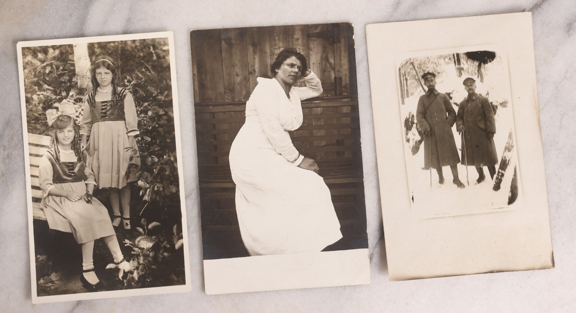 Lot 231 - Grouping Of 38 Antique Real Photo Postcards R.P.P.C.. Featuring People And Portraits Including Soldiers, Workers, Parade Scenes, Men, Women, And Children, Early 20th Century