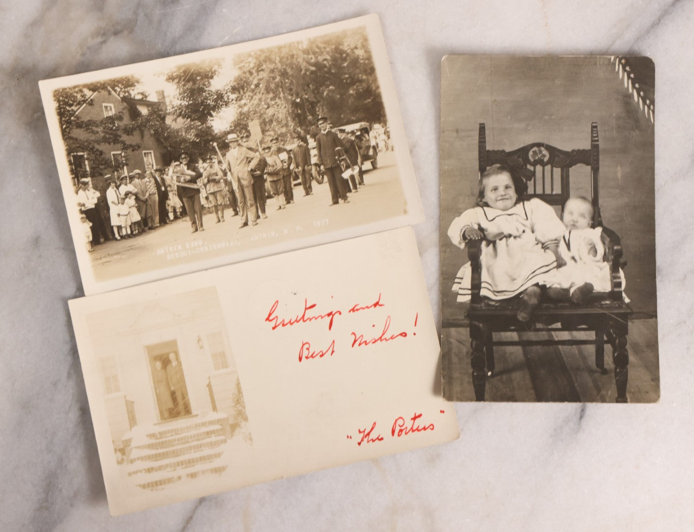 Lot 231 - Grouping Of 38 Antique Real Photo Postcards R.P.P.C.. Featuring People And Portraits Including Soldiers, Workers, Parade Scenes, Men, Women, And Children, Early 20th Century