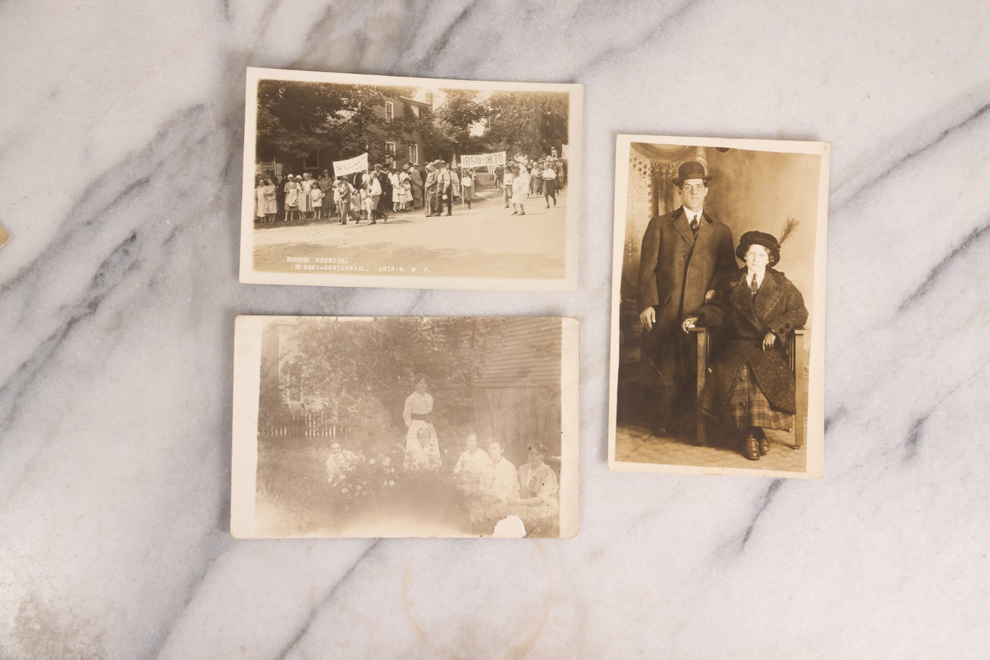 Lot 231 - Grouping Of 38 Antique Real Photo Postcards R.P.P.C.. Featuring People And Portraits Including Soldiers, Workers, Parade Scenes, Men, Women, And Children, Early 20th Century