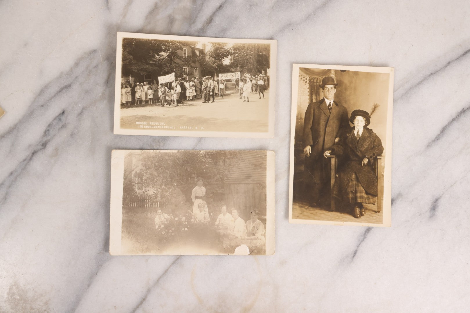 Lot 231 - Grouping Of 38 Antique Real Photo Postcards R.P.P.C.. Featuring People And Portraits Including Soldiers, Workers, Parade Scenes, Men, Women, And Children, Early 20th Century