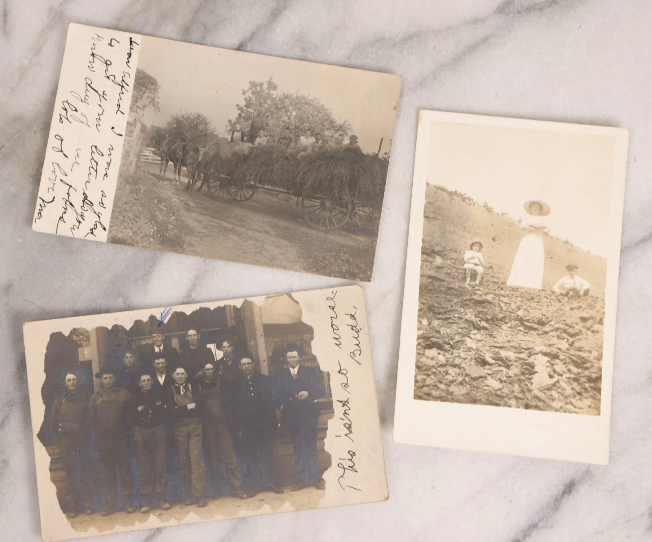 Lot 231 - Grouping Of 38 Antique Real Photo Postcards R.P.P.C.. Featuring People And Portraits Including Soldiers, Workers, Parade Scenes, Men, Women, And Children, Early 20th Century