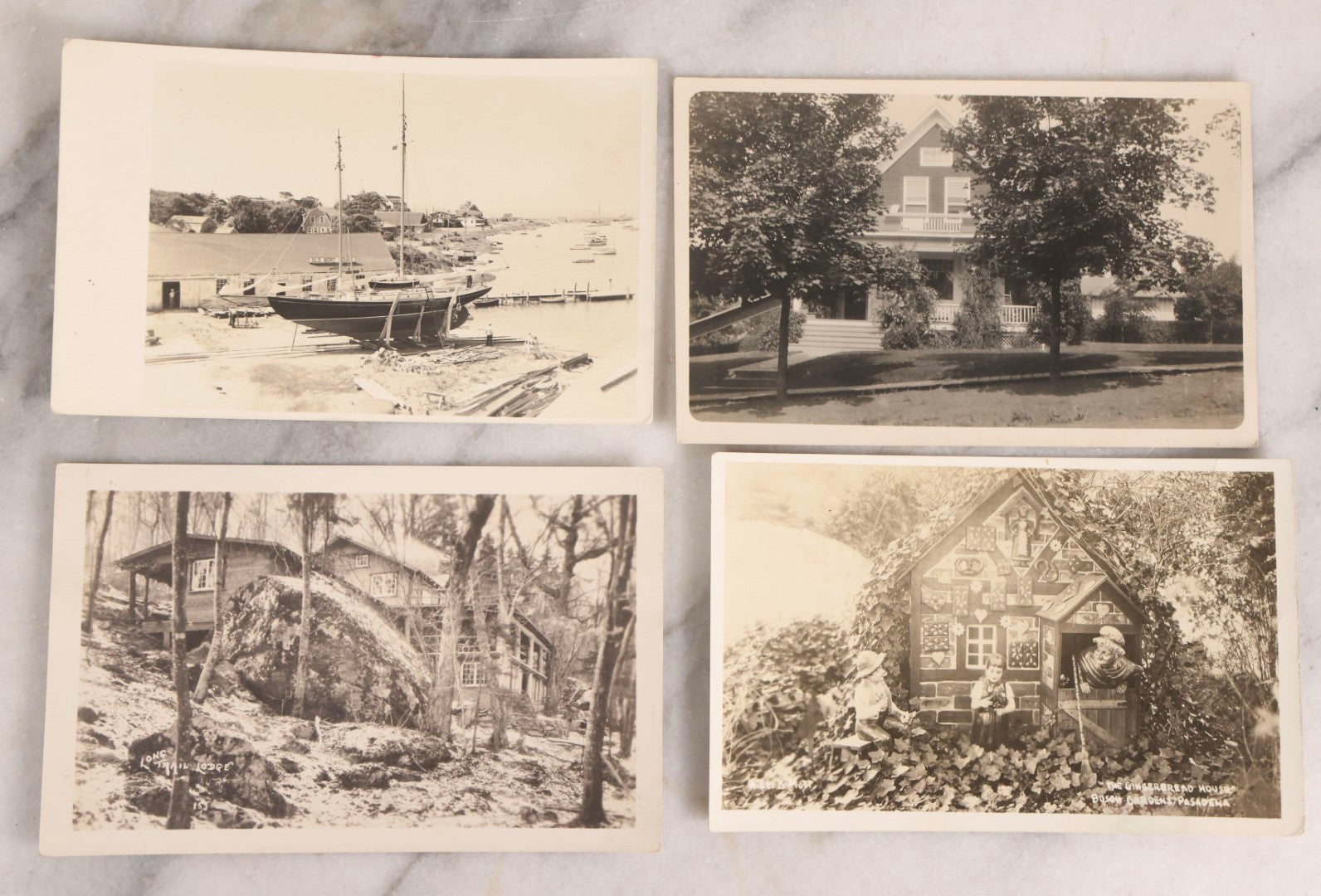 Lot 232 - Grouping Of 60 Antique Building And Architecture Real Photo Postcards R.P.P.C.., New England Focus, Early 20th Century