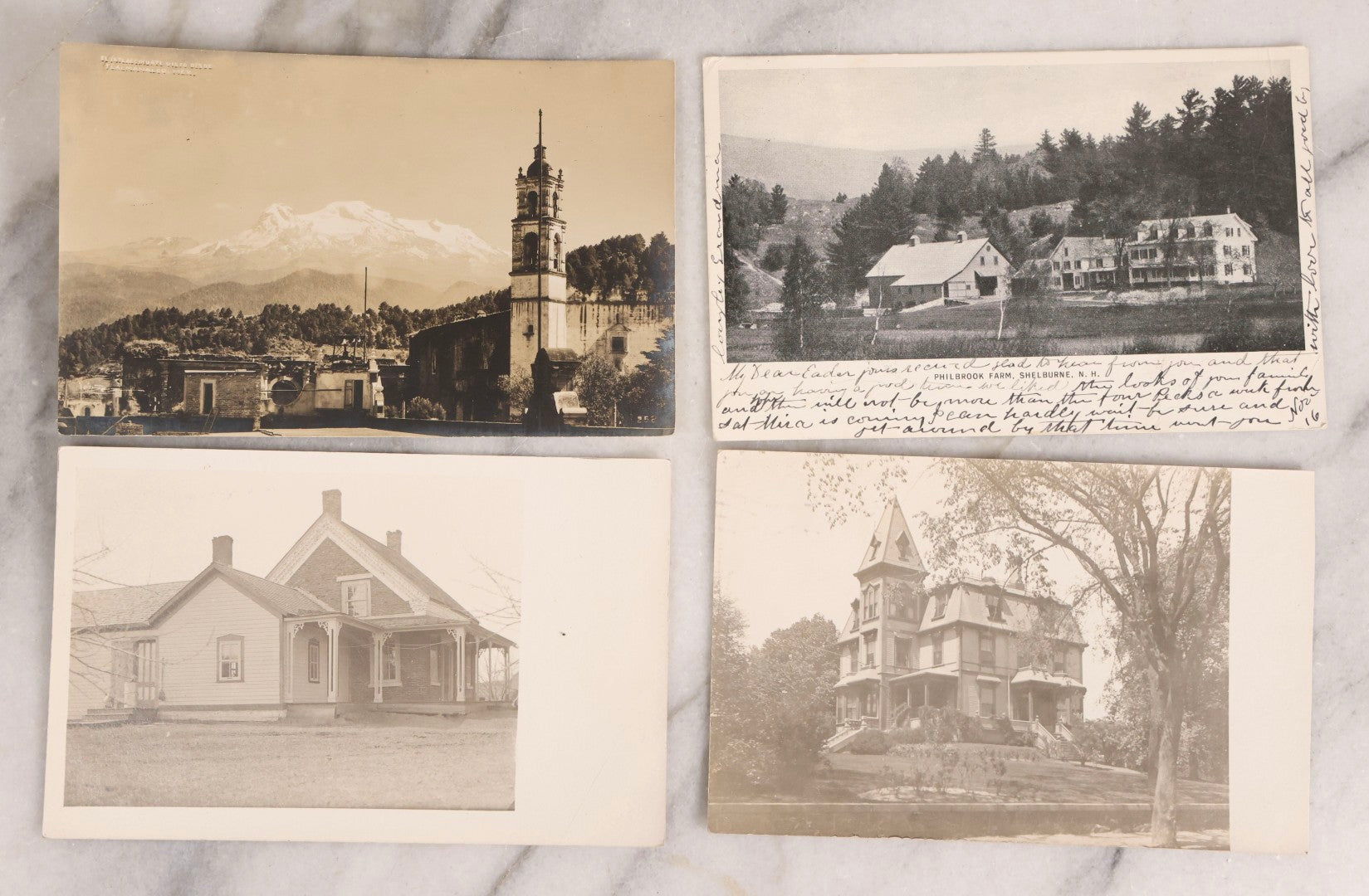 Lot 232 - Grouping Of 60 Antique Building And Architecture Real Photo Postcards R.P.P.C.., New England Focus, Early 20th Century