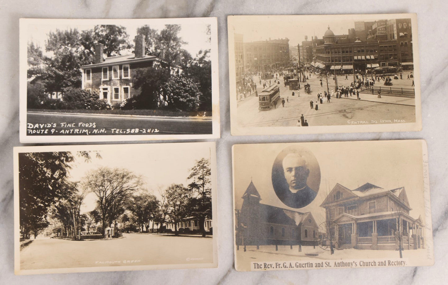 Lot 232 - Grouping Of 60 Antique Building And Architecture Real Photo Postcards R.P.P.C.., New England Focus, Early 20th Century