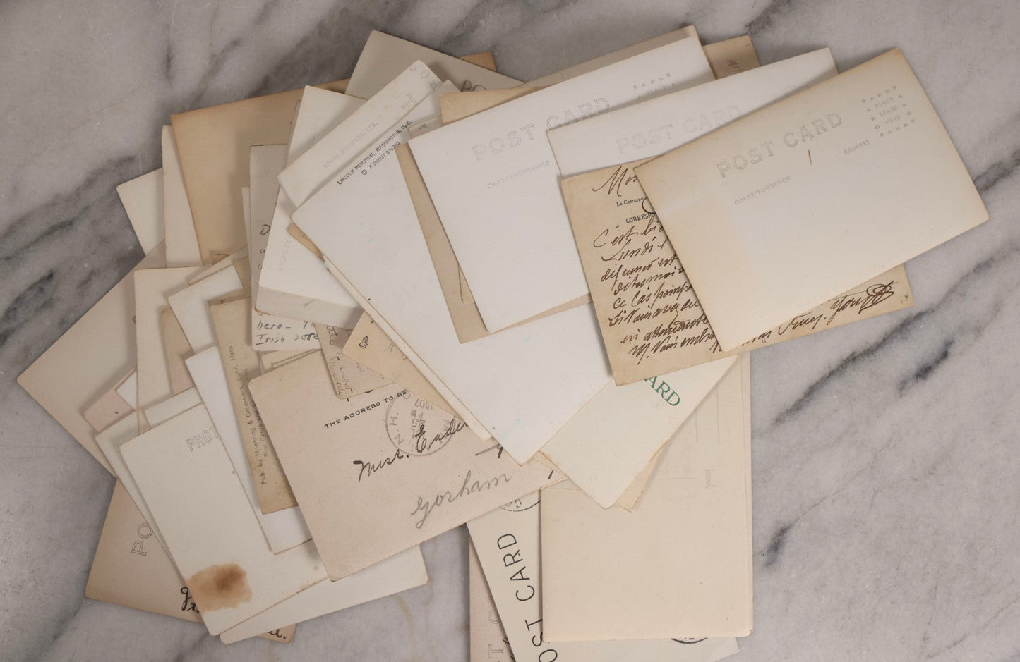 Lot 232 - Grouping Of 60 Antique Building And Architecture Real Photo Postcards R.P.P.C.., New England Focus, Early 20th Century