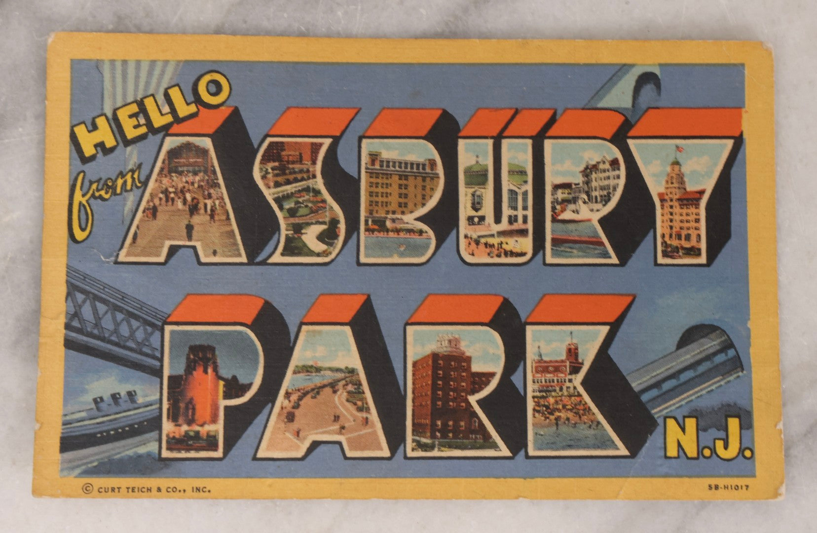 Lot 237 - Grouping Of 19 Antique And Vintage Postcards And Ephemera, Including "It Floats", Asbury Park, New Jersey, Natural Bridge, Virginia, And "Boraxine" Trade Card