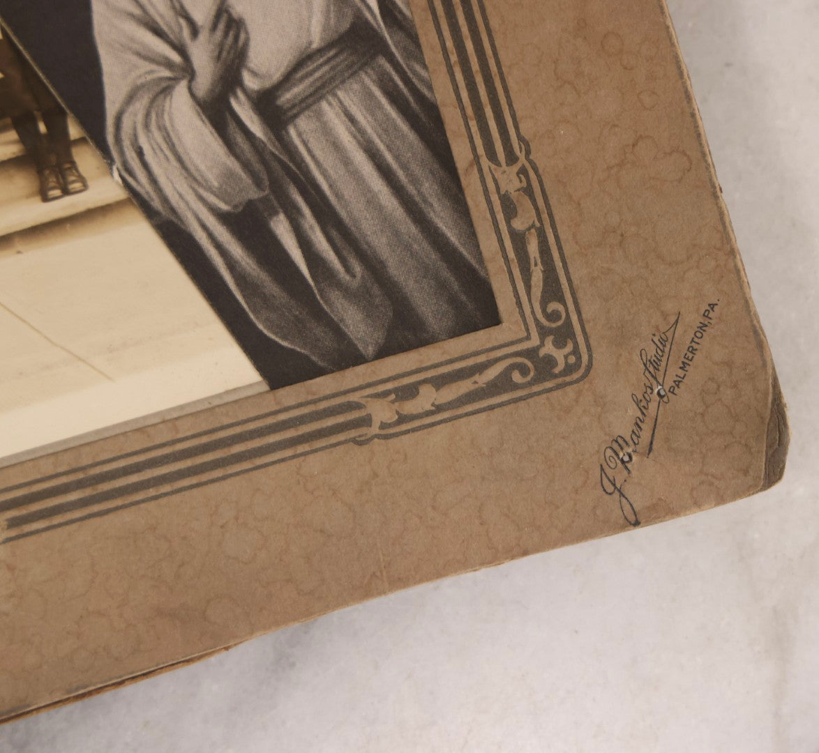 Lot 238 - Grouping Of Six Antique And Vintage Photographs Including Real Photo Postcard R.P.P.C.. Of Farm Equipment, First Communion Class Foldered Group Photograph, And Portrait Studies