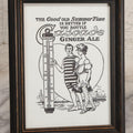 Lot 244 - Vintage Cascade Ginger Ale Advertising Print, “The Good Old Summer Time,” In Modern Frame, 6-1/4" x 8-1/4"