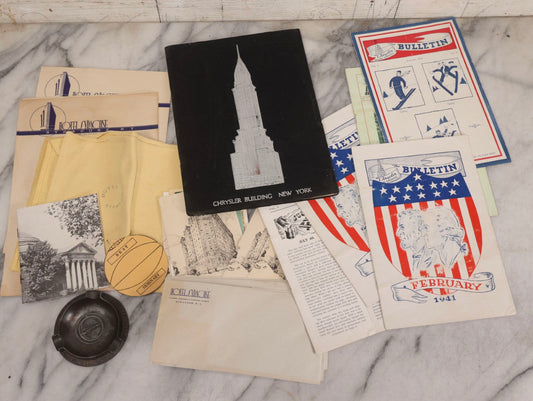 Lot 252 - Mixed Ephemera Grouping Related To The Chrysler Building, Nyc, And Hotel Syracuse, New York