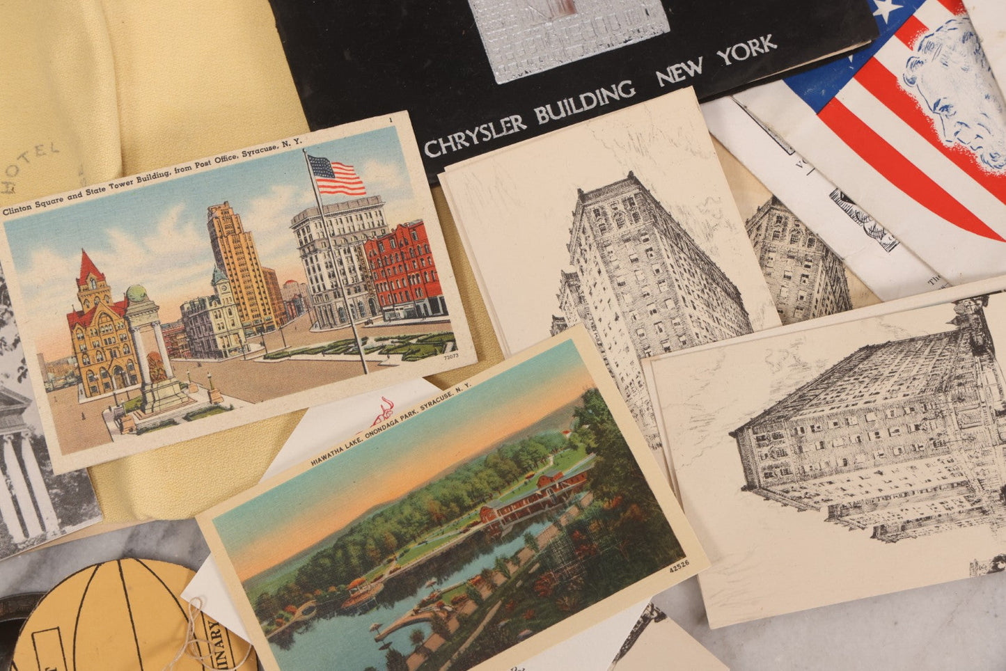 Lot 252 - Mixed Ephemera Grouping Related To The Chrysler Building, Nyc, And Hotel Syracuse, New York