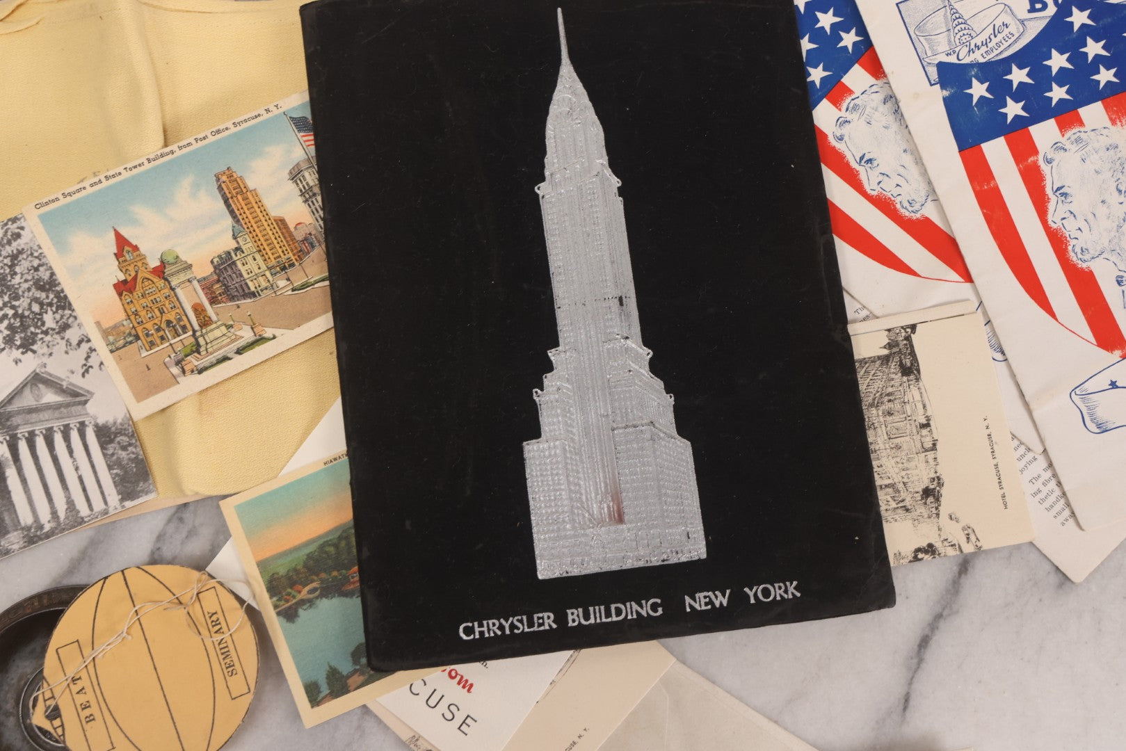 Lot 252 - Mixed Ephemera Grouping Related To The Chrysler Building, Nyc, And Hotel Syracuse, New York