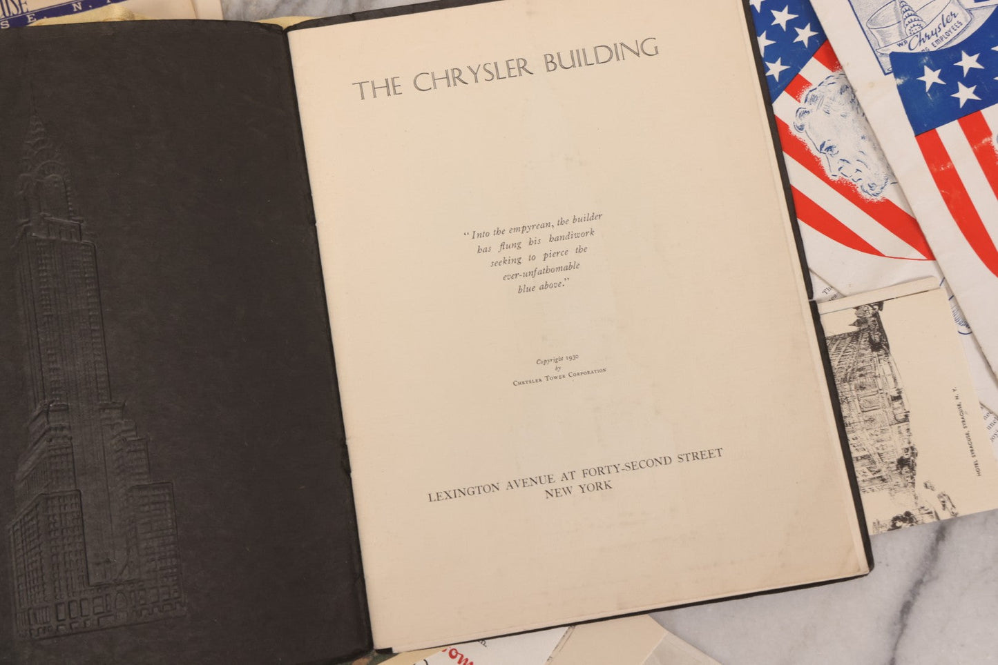 Lot 252 - Mixed Ephemera Grouping Related To The Chrysler Building, Nyc, And Hotel Syracuse, New York