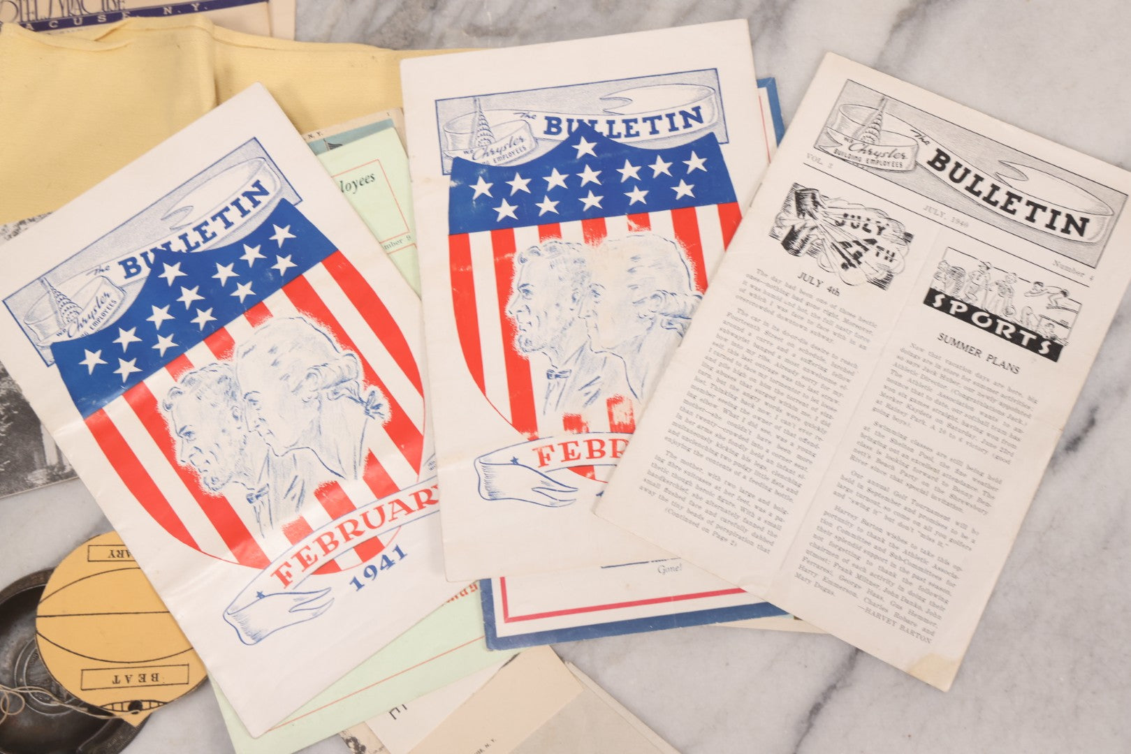 Lot 252 - Mixed Ephemera Grouping Related To The Chrysler Building, Nyc, And Hotel Syracuse, New York