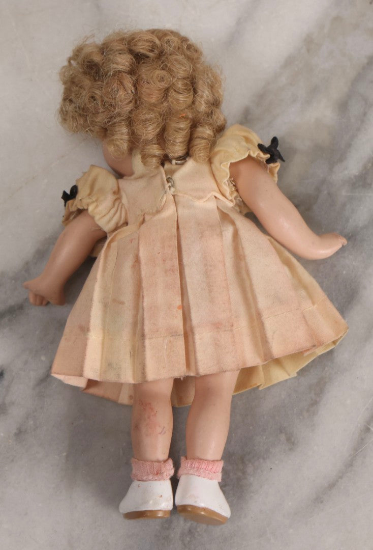 Lot 259 - Trio Of Vintage Children's Toys Including Shirley Temple Doll, Lamb Chop Hand Puppet, And Small Painted Doll