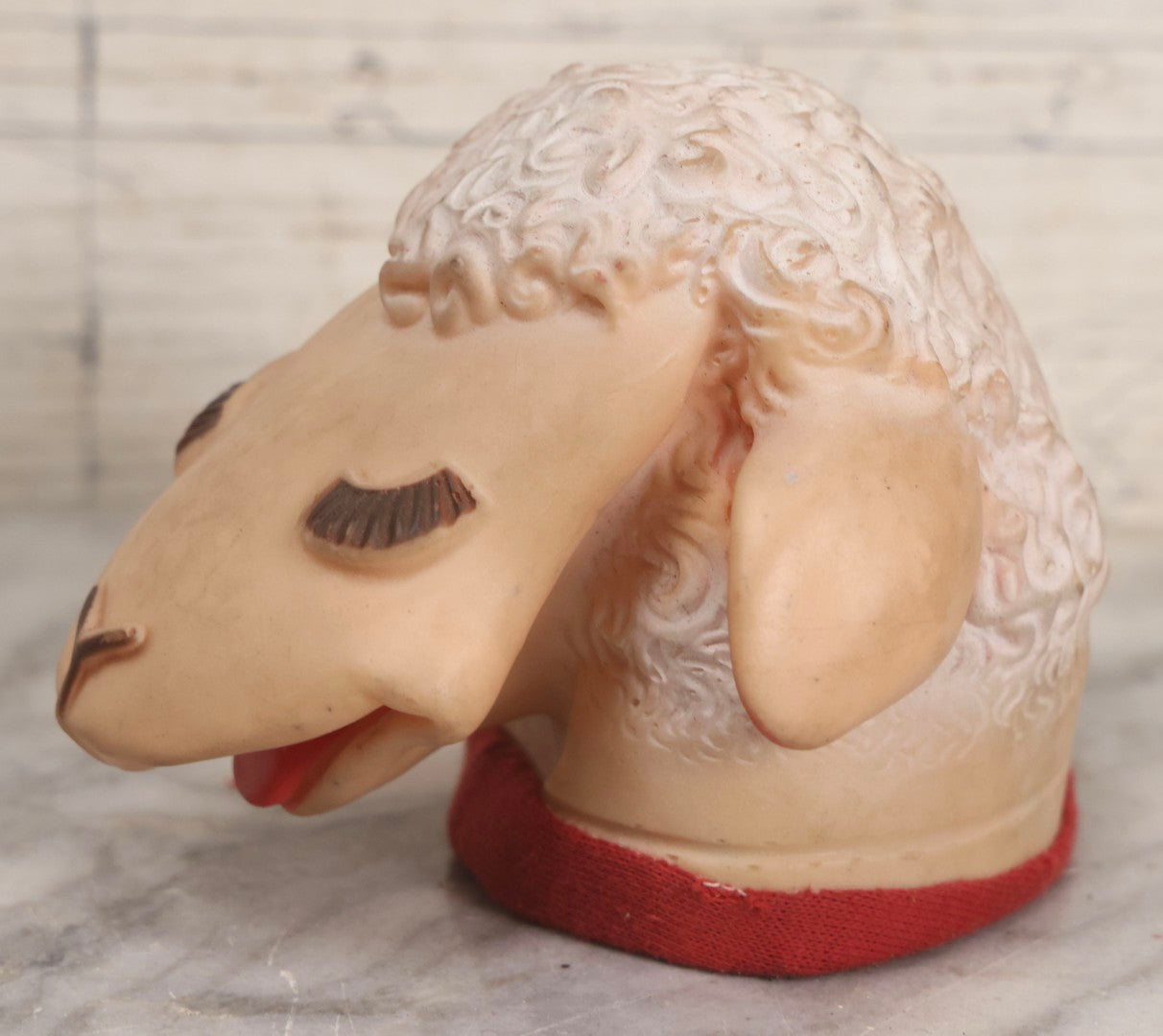 Lot 259 - Trio Of Vintage Children's Toys Including Shirley Temple Doll, Lamb Chop Hand Puppet, And Small Painted Doll