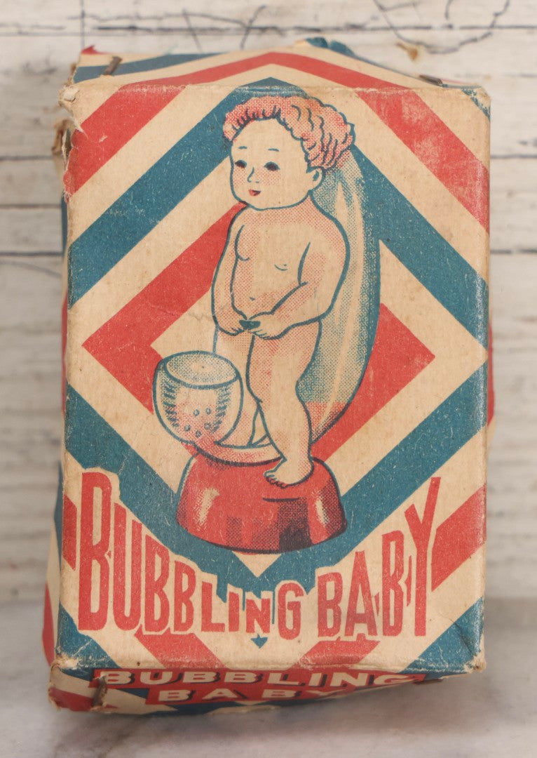 Lot 260 - Vintage "Bubbling Baby" Novelty Plastic Peeing Baby Toy In Original Box