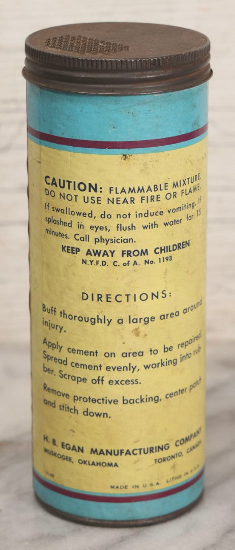 Lot 262 - Trio Of Vintage And Antique Advertising Pieces Including Grass Seed Tin, Camel Tire Tube Repair Kit, And “Little General Infants Durable Hose” Undergarments Box, W.T. Grant Co., 1923