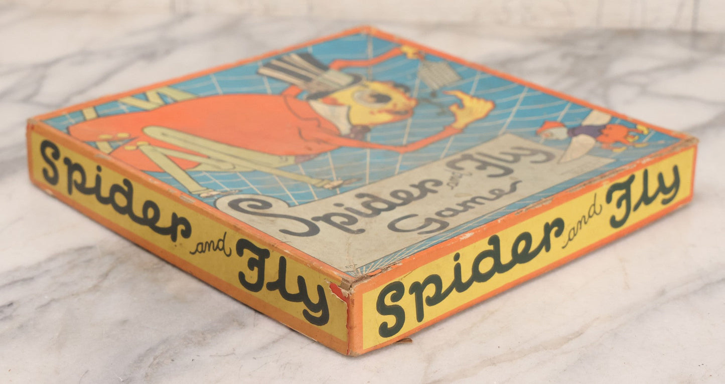 Lot 263 - Vintage "Spider And Fly" Board Game With Anthropomorphic Spider And Fly Graphics, Milton Bradley Co. No. 4734, Springfield, Massachusetts, Circa 1930