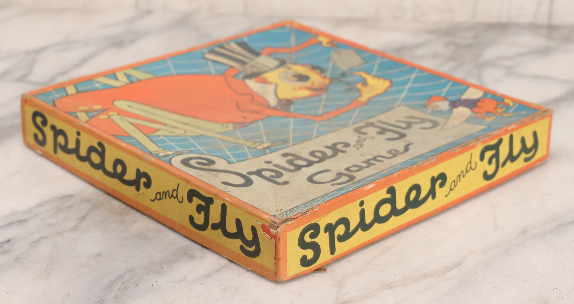 Lot 263 - Vintage "Spider And Fly" Board Game With Anthropomorphic Spider And Fly Graphics, Milton Bradley Co. No. 4734, Springfield, Massachusetts, Circa 1930
