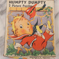 Lot 265 - Vintage "Humpty Dumpty 2 Picture Puzzles" Toy Puzzle Set By Saalfield Publishing Co., Akron, Ohio, No. 917, Copyright 1941, Made In U.S.A.., Handwritten Note On Verso "John Chick From Mrs. Mayo"