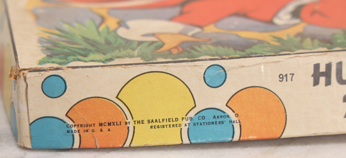 Lot 265 - Vintage "Humpty Dumpty 2 Picture Puzzles" Toy Puzzle Set By Saalfield Publishing Co., Akron, Ohio, No. 917, Copyright 1941, Made In U.S.A.., Handwritten Note On Verso "John Chick From Mrs. Mayo"