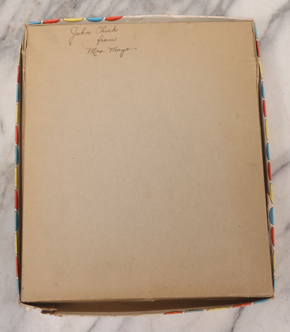 Lot 265 - Vintage "Humpty Dumpty 2 Picture Puzzles" Toy Puzzle Set By Saalfield Publishing Co., Akron, Ohio, No. 917, Copyright 1941, Made In U.S.A.., Handwritten Note On Verso "John Chick From Mrs. Mayo"