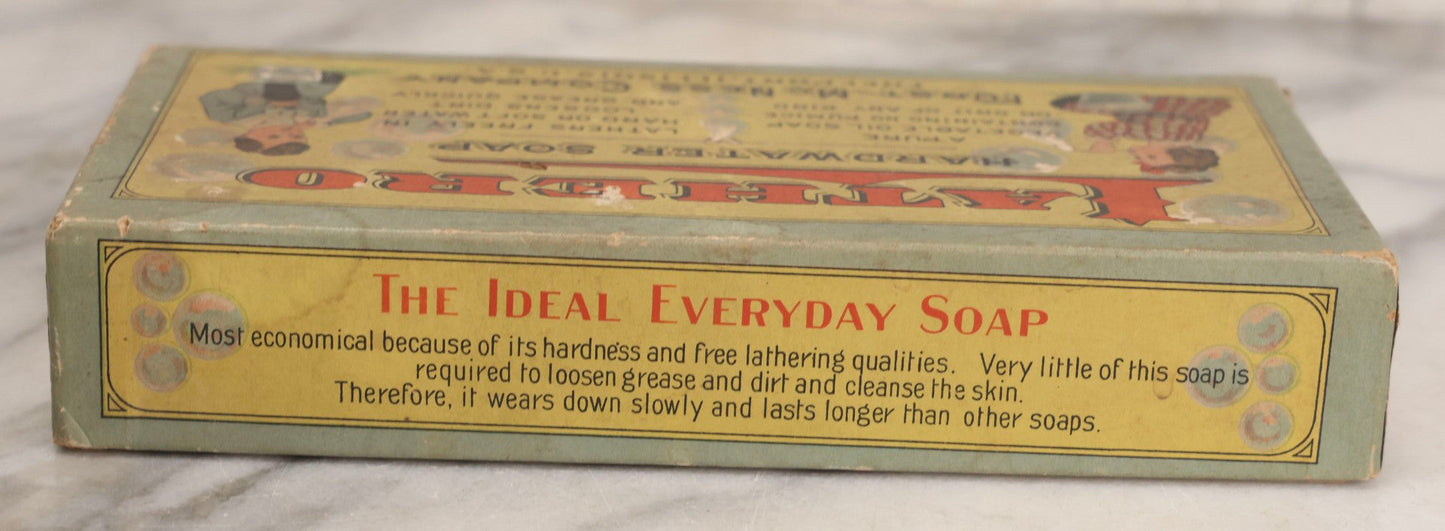 Lot 267 - Antique Lathero Hardwater Soap Advertising Box With Children Blowing Bubbles Graphics, Furst-McNess Co., Freeport, Illinois